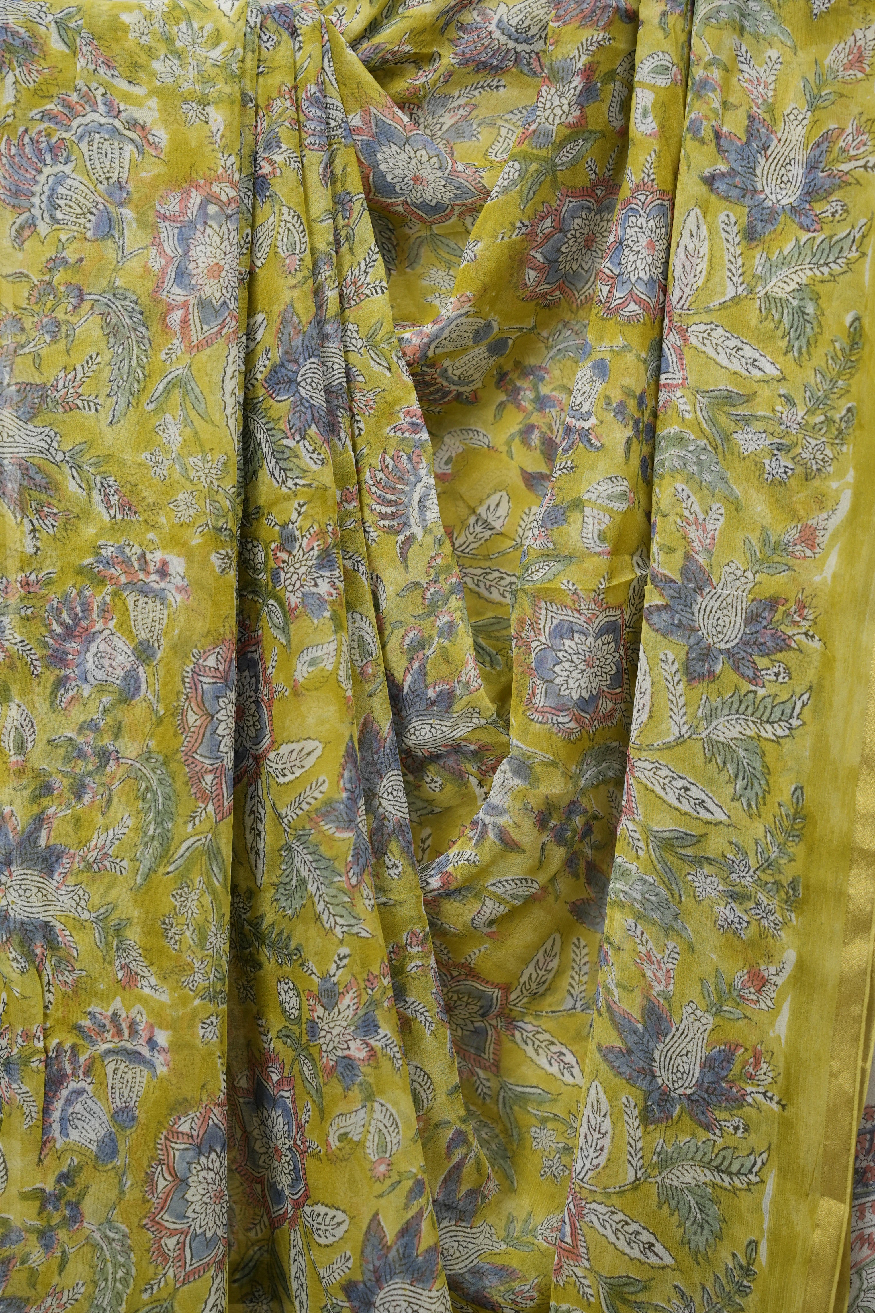 Moss Green HBP Georgette Saree - SRMGHGS64