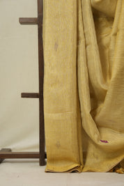 Golden Tissue Linen Jamdani Saree - SRGTLJS173