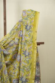 Moss Green HBP Georgette Saree - SRMGHGS64