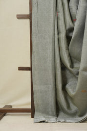 Grey Tissue Linen Jamdani Saree - SRGTLJS171