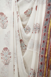 White HBP Georgette Saree - SRWHGS66