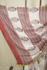 White HBP Georgette Saree - SRWHGS66