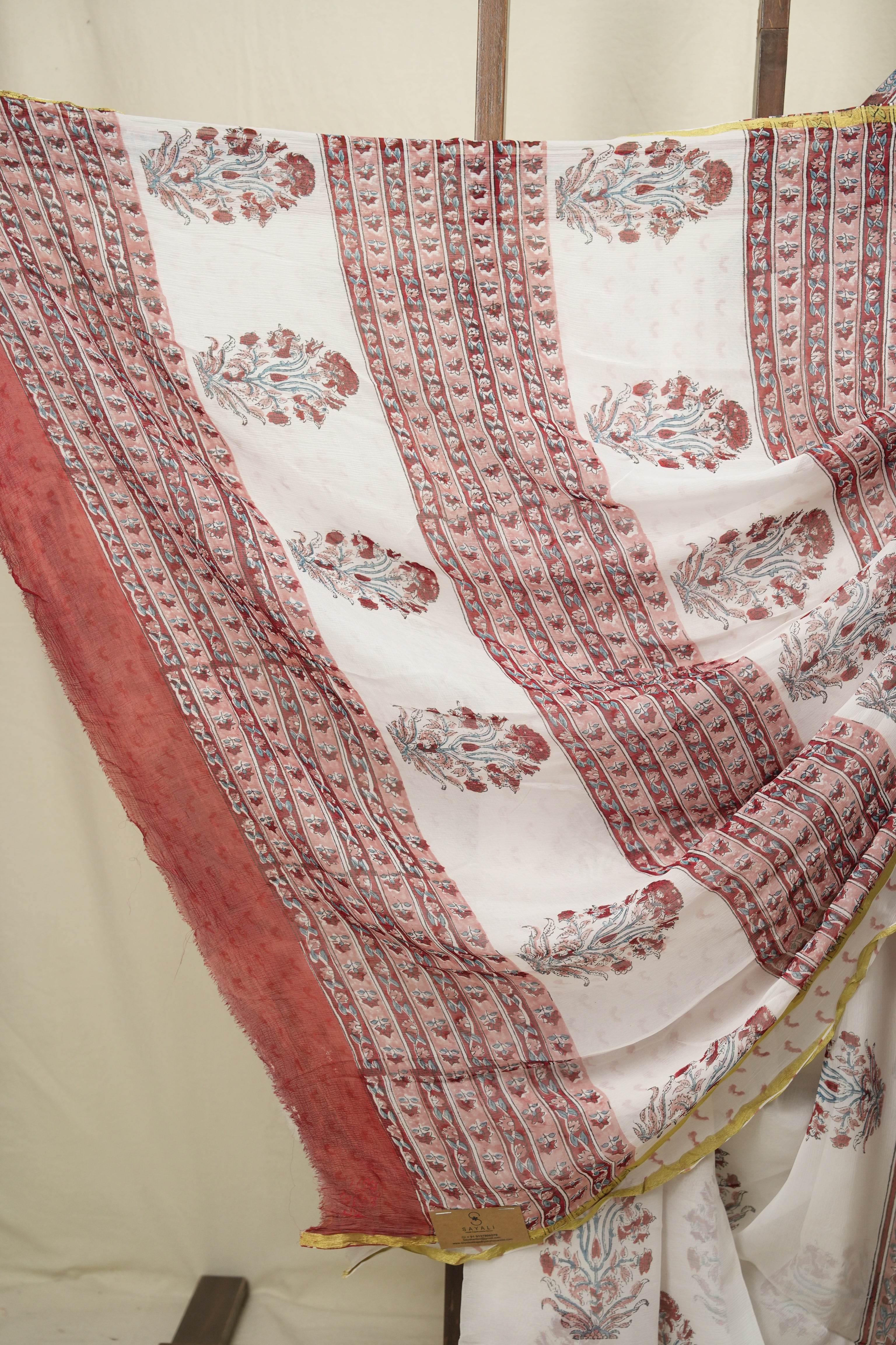 White HBP Georgette Saree - SRWHGS66