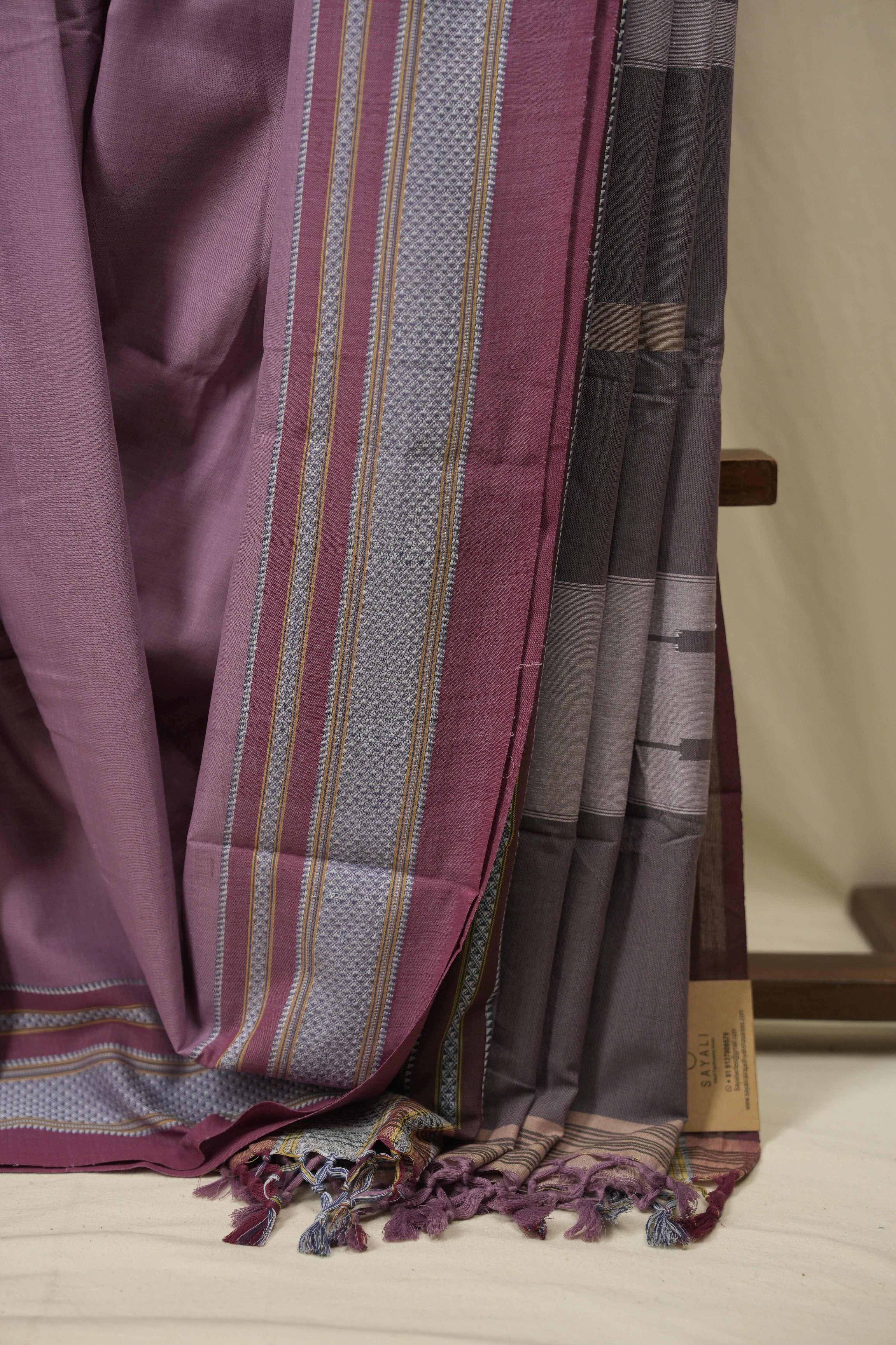 Lilac Cotton IIkal Saree - SRLCIS1138