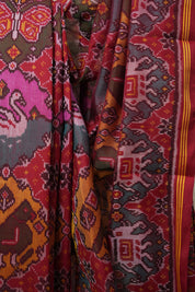 Green Red Rajkot Patola Silk Saree - SRGRRPSS550