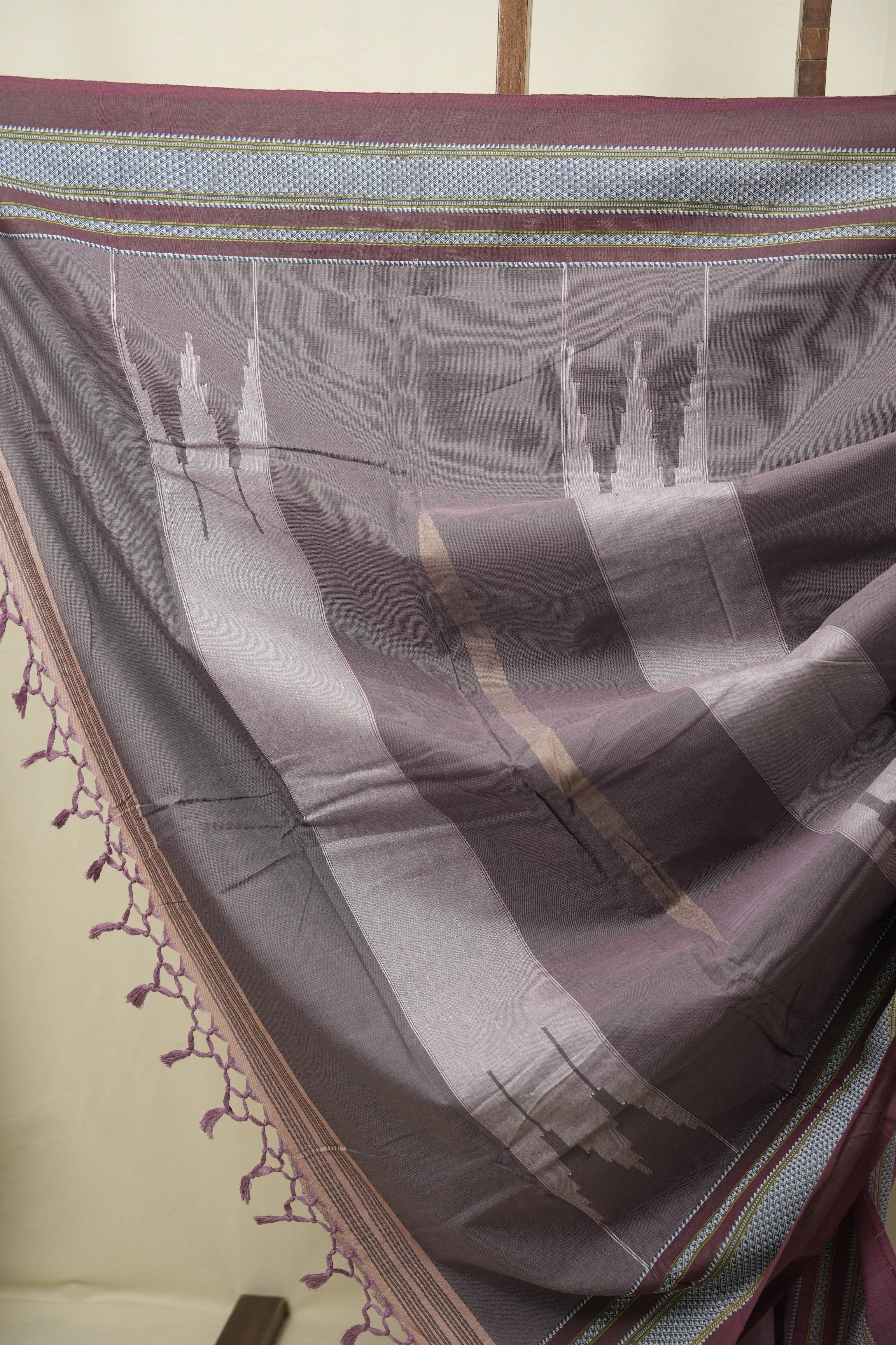 Lilac Cotton IIkal Saree - SRLCIS1138