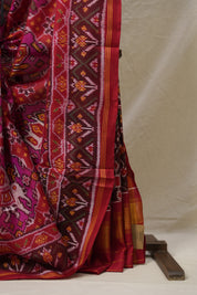 Pink Red Rajkot Patola Silk Saree - SRPRRPSS548