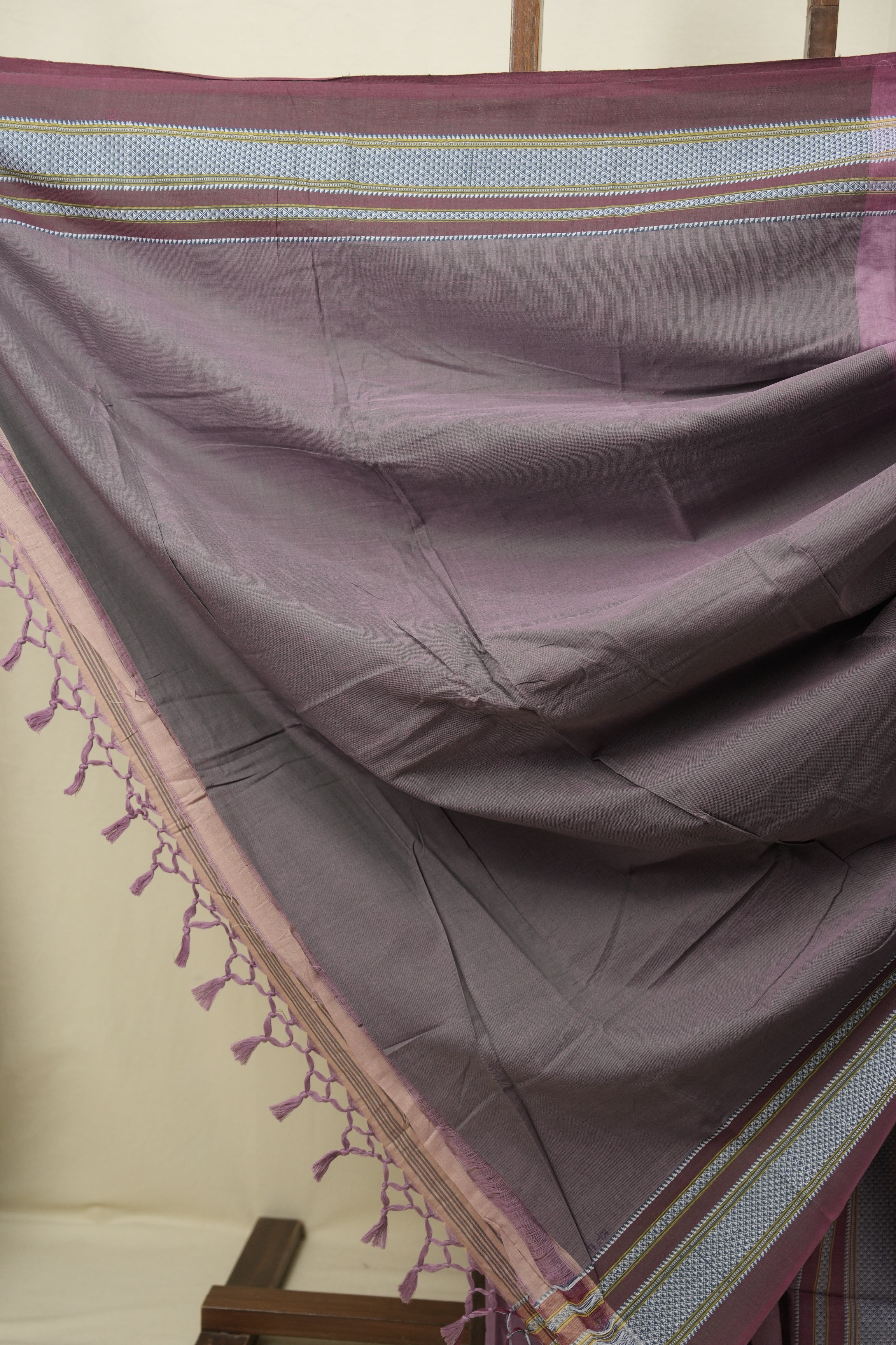 Lilac Cotton IIkal Saree - SRLCIS1138