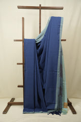 Blue Cotton IIkal Saree - SRBCIS1139