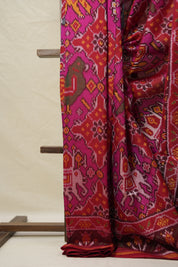 Pink Red Rajkot Patola Silk Saree - SRPRRPSS548