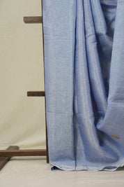 Powder Blue Tissue Linen Jamdani Saree - SRPBTLJS170