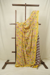 Yellow HBP Georgette Saree - SRYHGS57