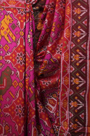 Pink Red Rajkot Patola Silk Saree - SRPRRPSS548