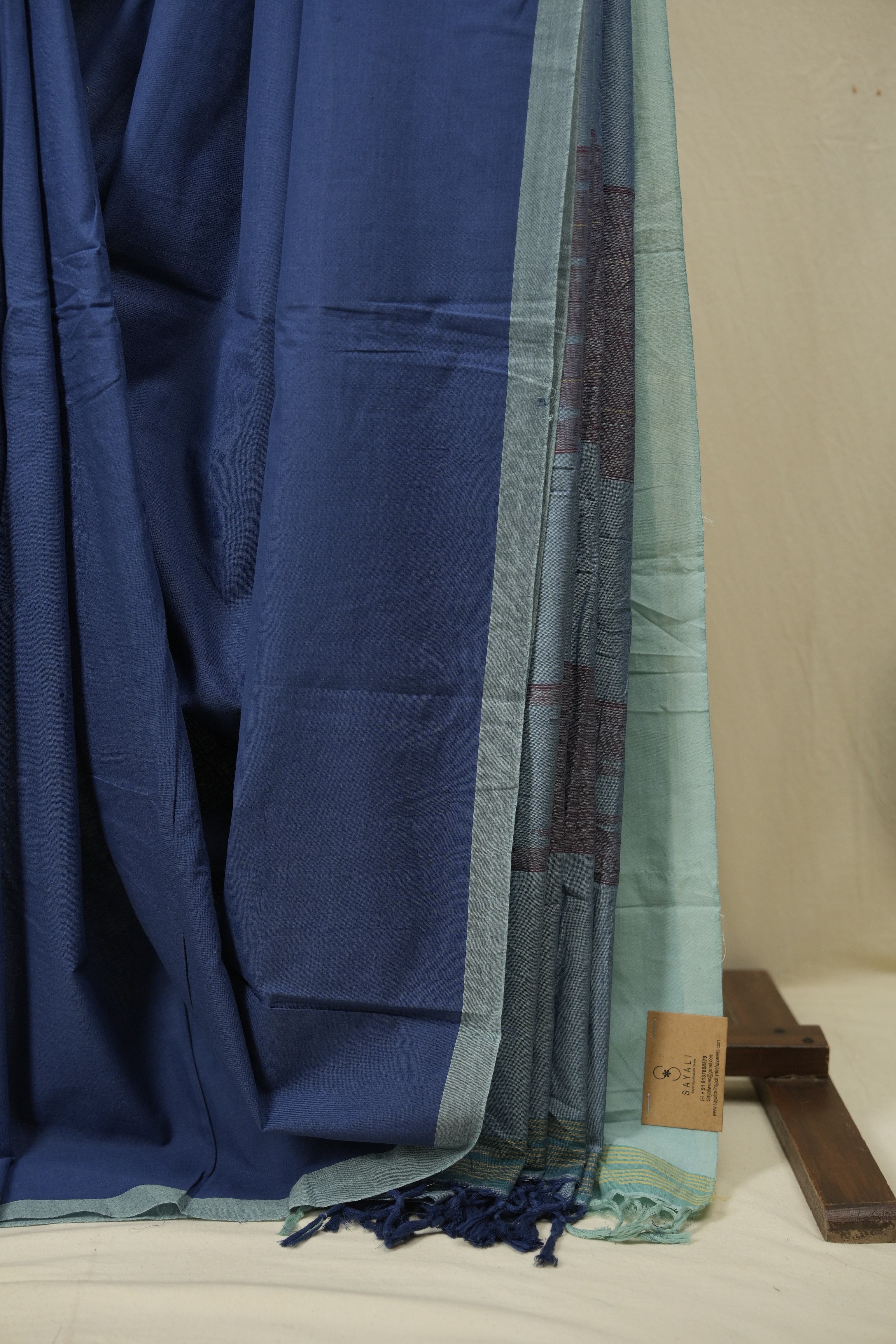 Blue Cotton IIkal Saree - SRBCIS1139