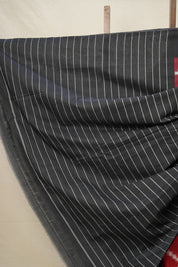 Red - White Pochampalli Cotton Ikat Saree - SRRWPCIS600