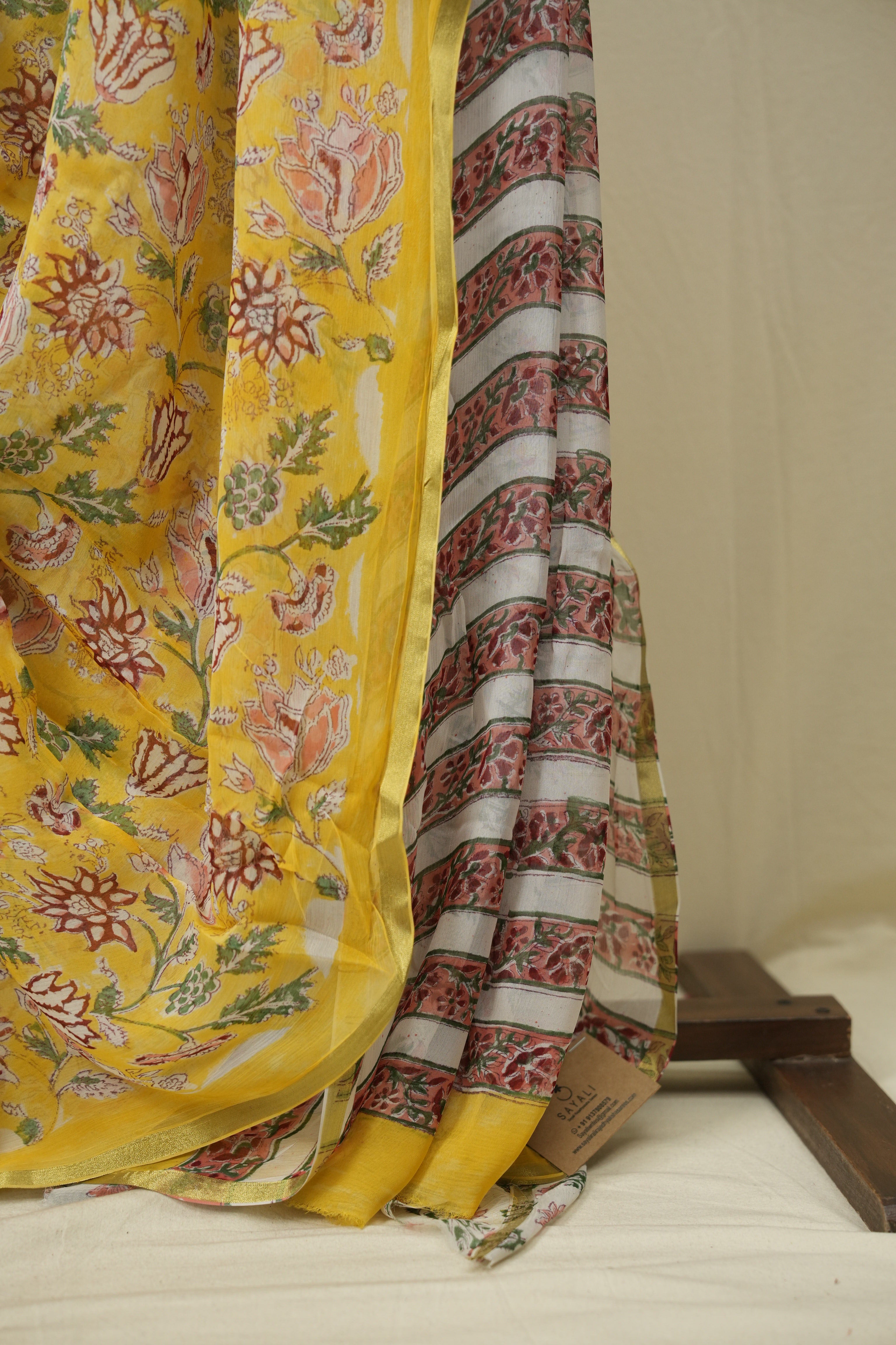 Yellow HBP Georgette Saree - SRYHGS57