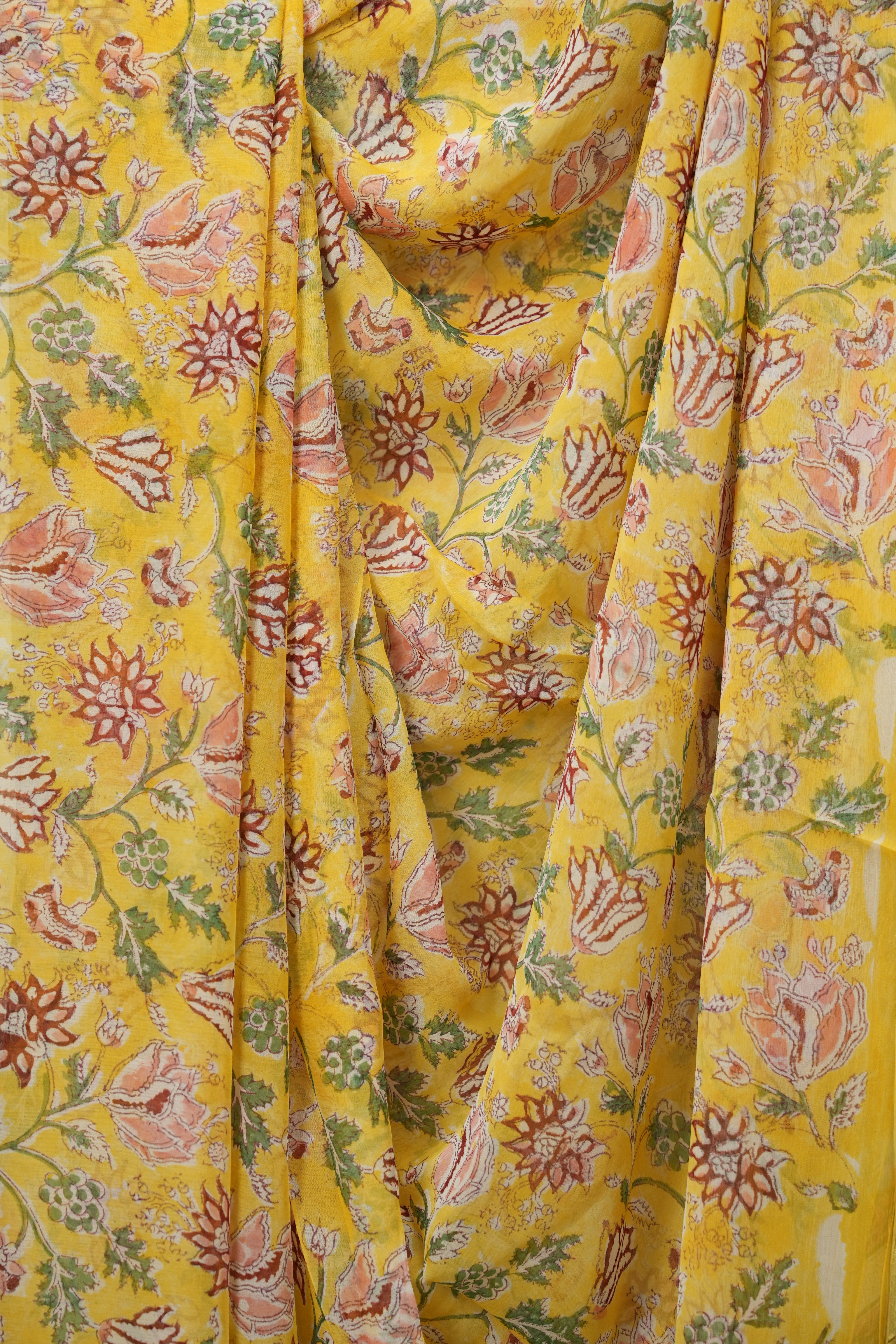 Yellow HBP Georgette Saree - SRYHGS57