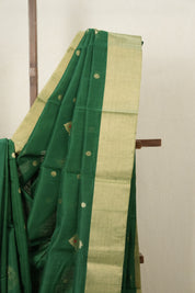 Green Chanderi Cotton Silk Saree -SRGCSS119
