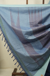 Blue Cotton IIkal Saree - SRBCIS1139