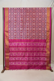 Purple Pink Pochampalli Silk Ikat Saree - SRPPPSIS275