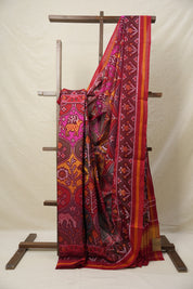 Maroon Red Rajkot Patola Silk Saree - SRMRRPSS547