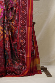 Maroon Red Rajkot Patola Silk Saree - SRMRRPSS547
