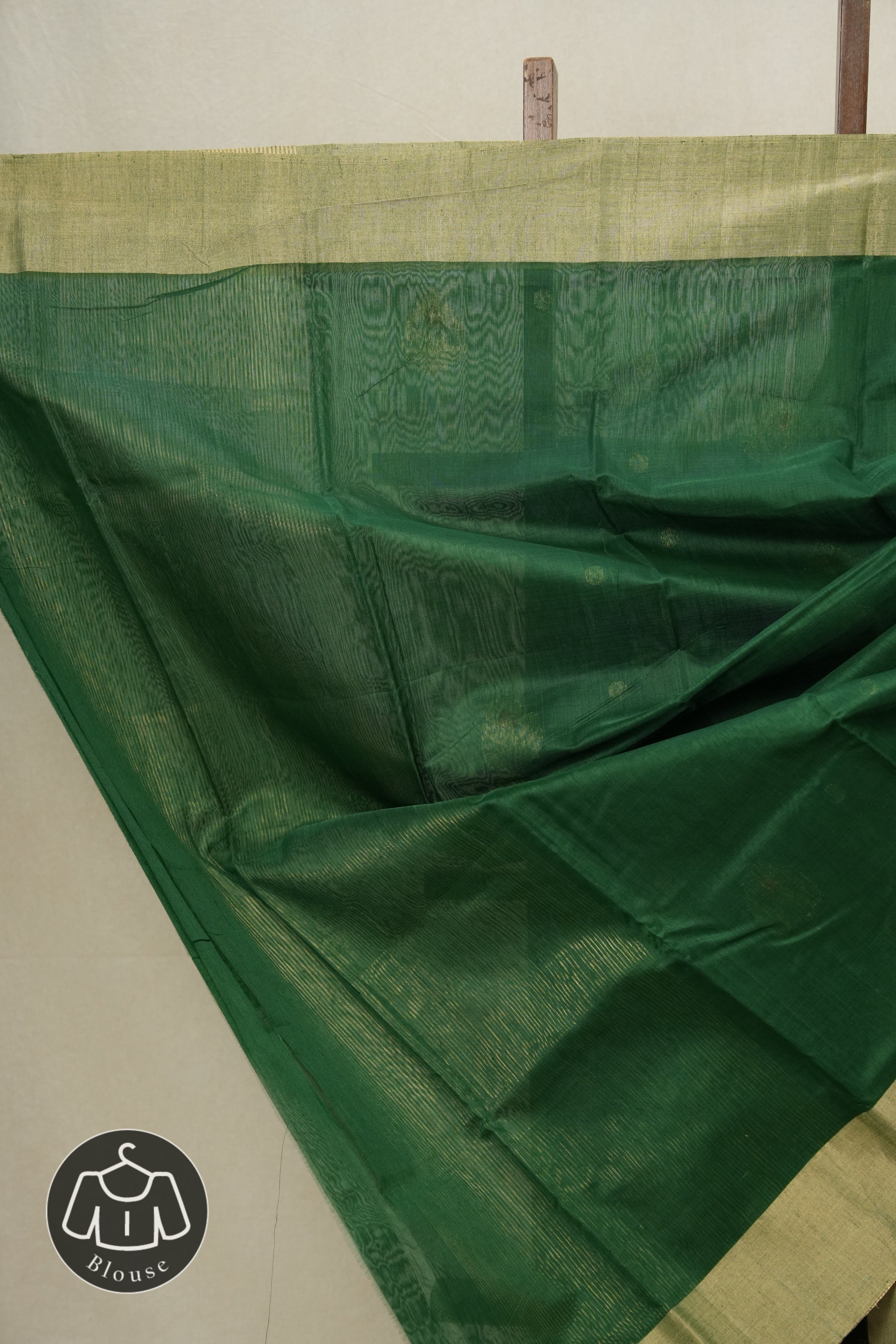 Green Chanderi Cotton Silk Saree -SRGCSS119