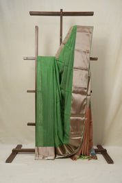 Green Chanderi Silk Saree-SRGCSS38