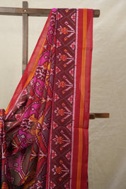 Maroon Red Rajkot Patola Silk Saree - SRMRRPSS547