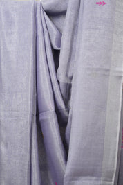 Lavendar Tissue Linen Jamdani Saree - SRLTLJS158