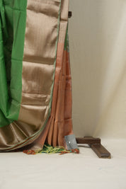 Green Chanderi Silk Saree-SRGCSS38