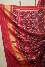 Maroon Red Rajkot Patola Silk Saree - SRMRRPSS547