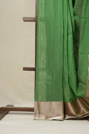 Green Chanderi Silk Saree-SRGCSS38