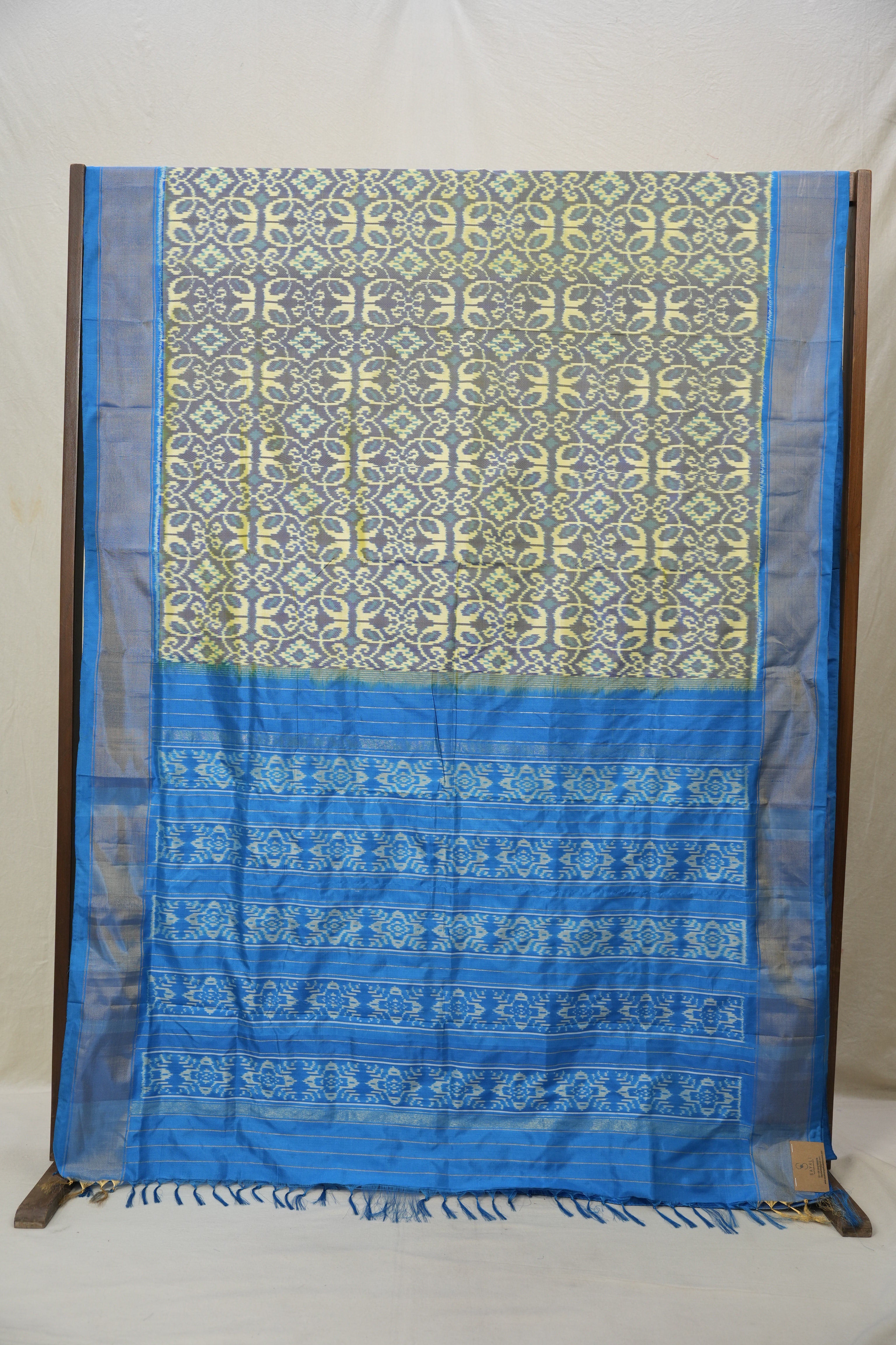Dual Tone Blue Pochampalli Silk Ikat Saree - SRDTBPSIS269