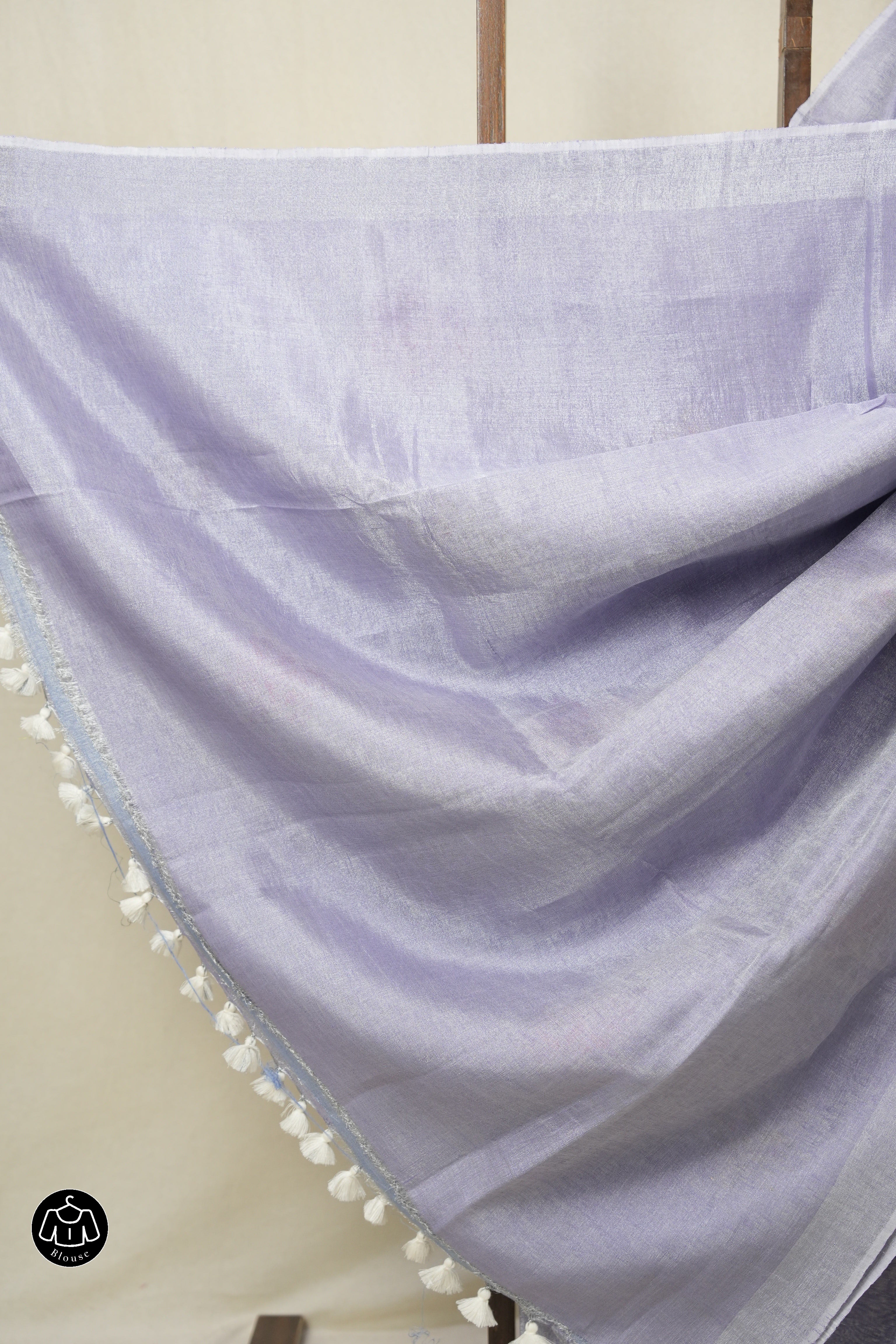 Lavendar Tissue Linen Jamdani Saree - SRLTLJS158