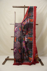 Green Maroon Rajkot Patola Silk Saree - SRGMRPSS564