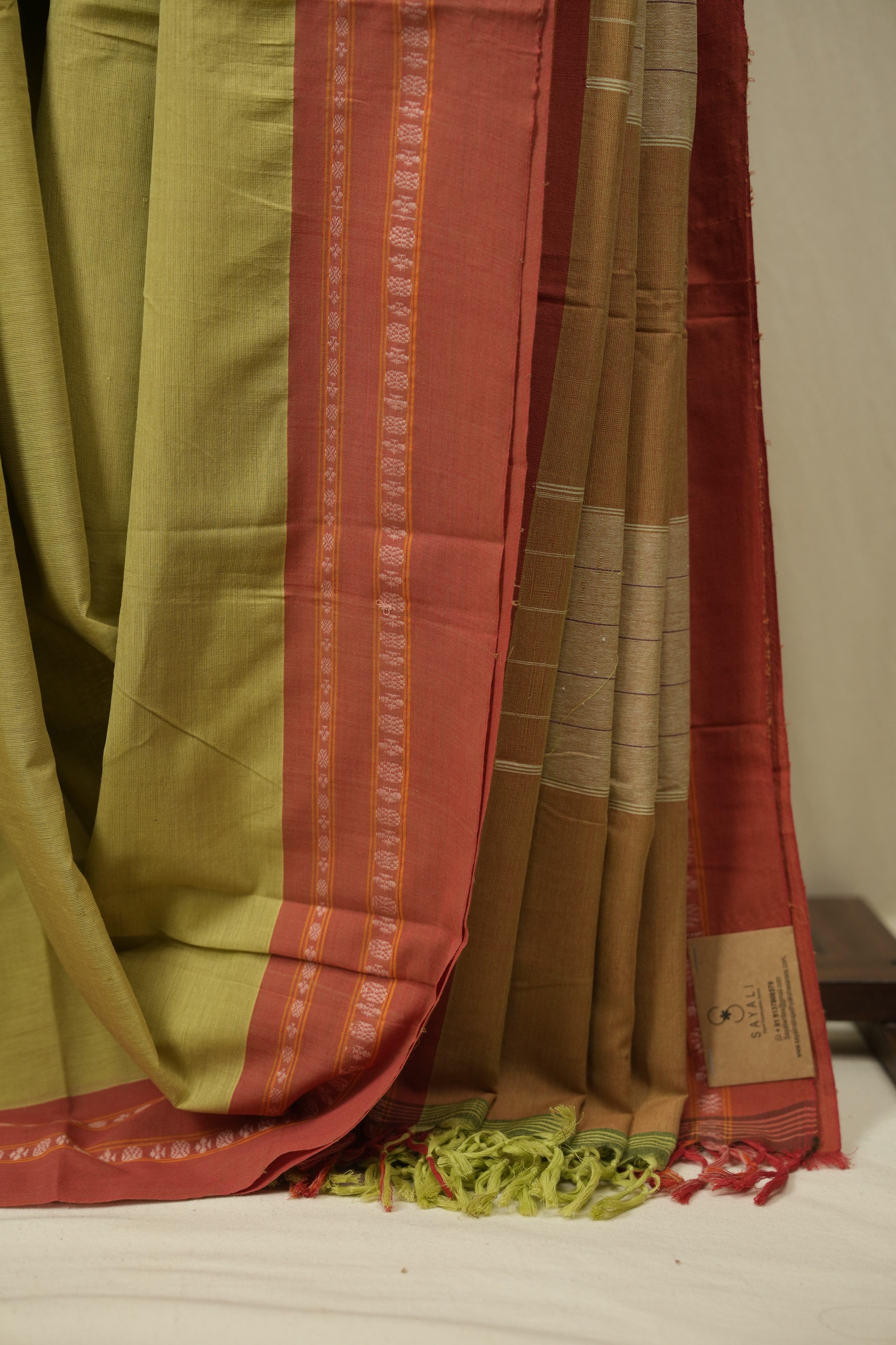 Pista  Cotton IIkal Saree - SRPCIS1106