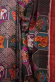 Green Maroon Rajkot Patola Silk Saree - SRGMRPSS564