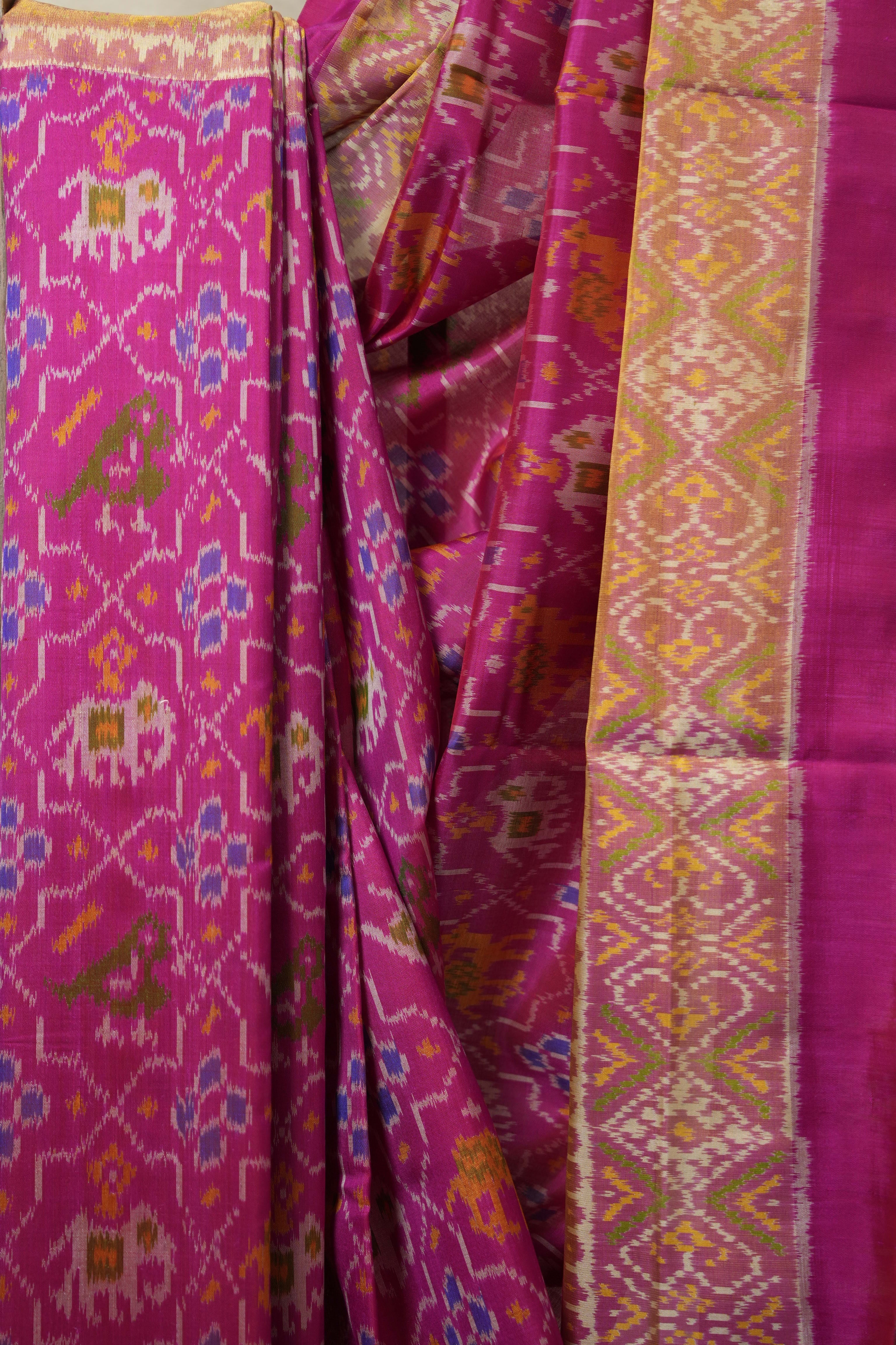Rani Pink Rajkot Patola Silk Saree - SRRPRPSS563