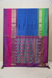Dark Blue Pochampalli Silk Ikat Saree - SRDBPSIS287