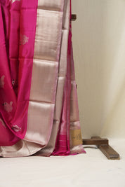 Fuchsia Pink Chanderi Silk Saree-SRFPCSS169
