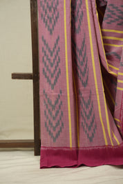 Light Pink Pochampalli Cotton Ikat Saree - SRLPPCIS734