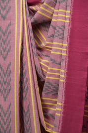 Light Pink Pochampalli Cotton Ikat Saree - SRLPPCIS734