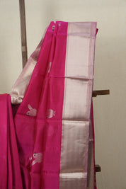 Fuchsia Pink Chanderi Silk Saree-SRFPCSS169