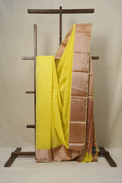 Neon Yellow Chanderi Silk Saree-SRNYCSS35