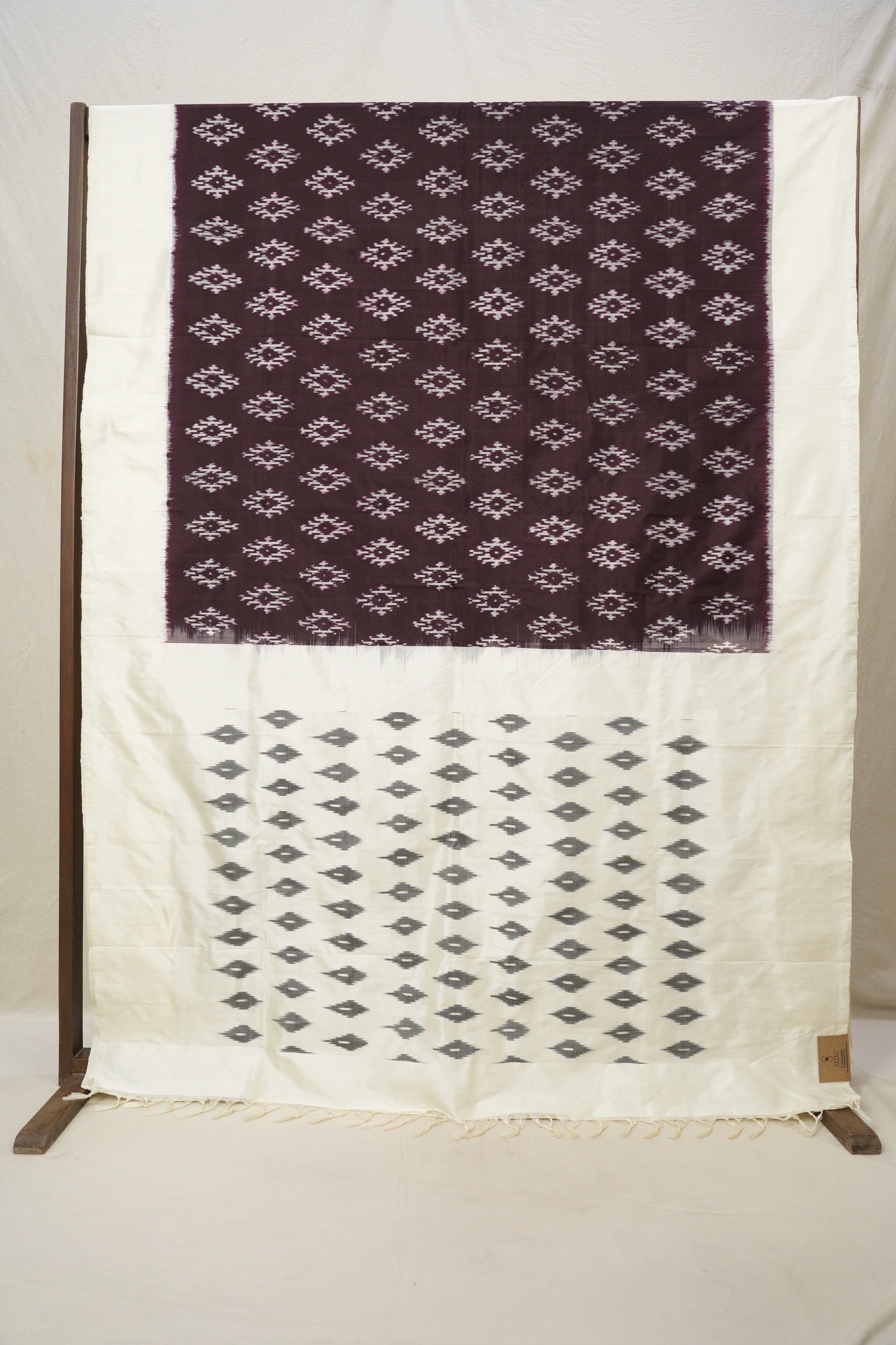 Wine Pochampalli Silk Ikat Saree - SRWPSIS291