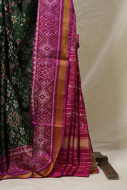 Green Rani Pink Rajkot Patola Silk Saree - SRGRPRPSS556