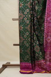 Green Rani Pink Rajkot Patola Silk Saree - SRGRPRPSS556