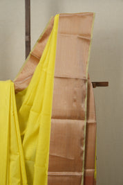 Neon Yellow Chanderi Silk Saree-SRNYCSS35