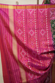 Green Rani Pink Rajkot Patola Silk Saree - SRGRPRPSS556